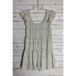 Entro Boutique Women's S Small Printed Ruffle Cute Short Spring Summer Dress